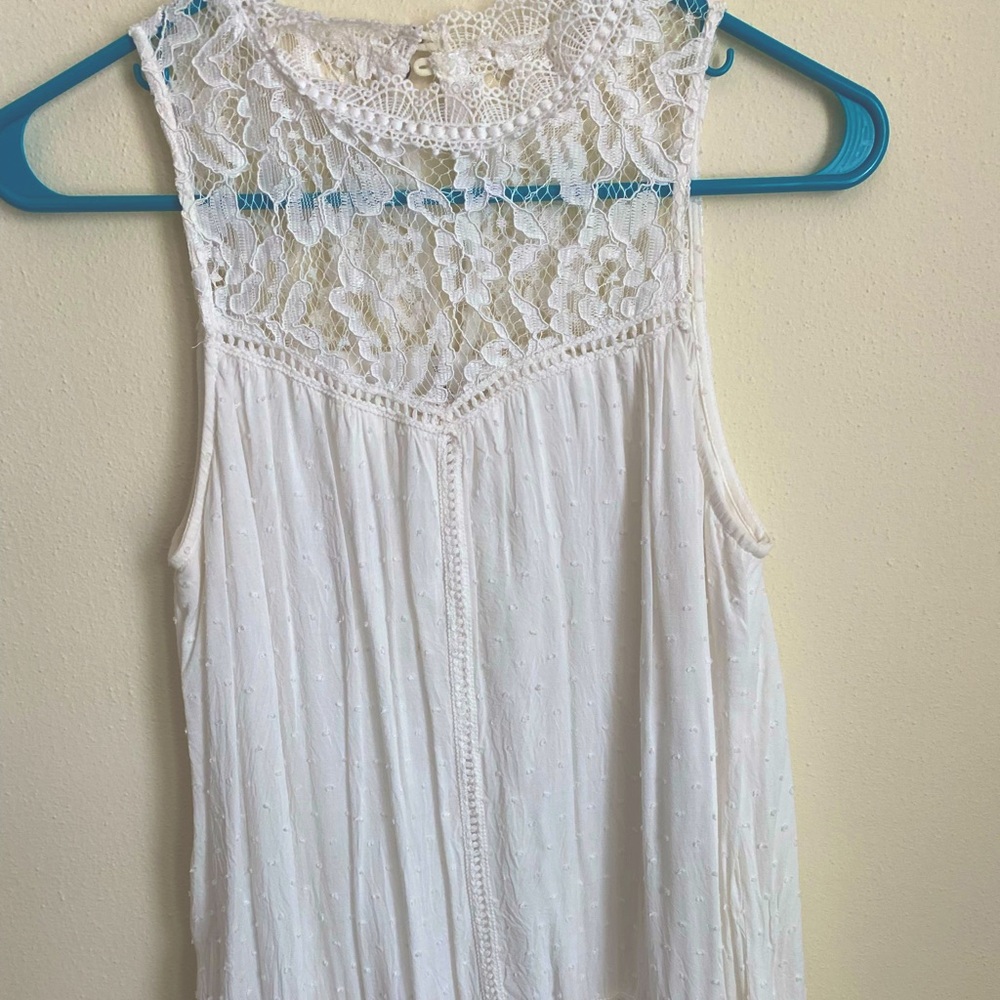 BOHO white lace dress